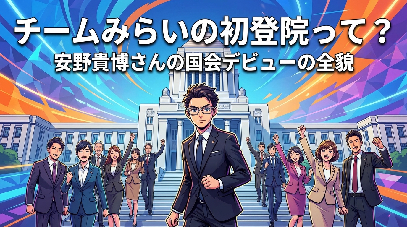 チームみらいの初登院って？安野貴博さんの国会デビューの全貌