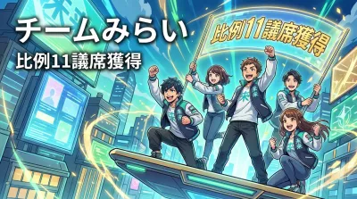 チームみらい比例11議席獲得の理由は？新人中心で票を集めた背景と戦略