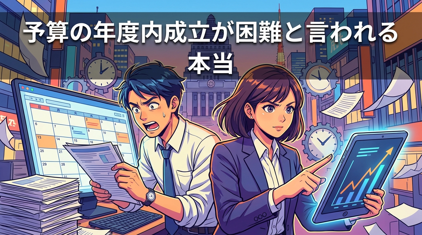予算の年度内成立が困難と言われる本当の理由は？政治の仕組みと現場の実情を整理