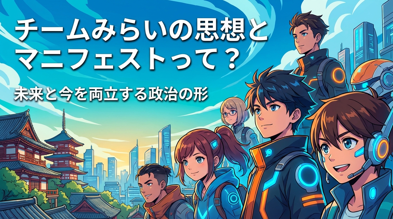 チームみらいの思想とマニフェストって？未来と今を両立する政治の形