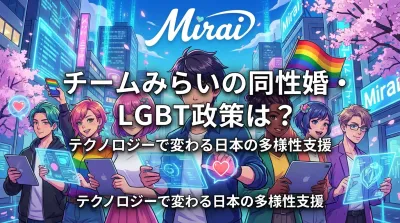 チームみらいの同性婚・LGBT政策は？テクノロジーで変わる日本の多様性支援