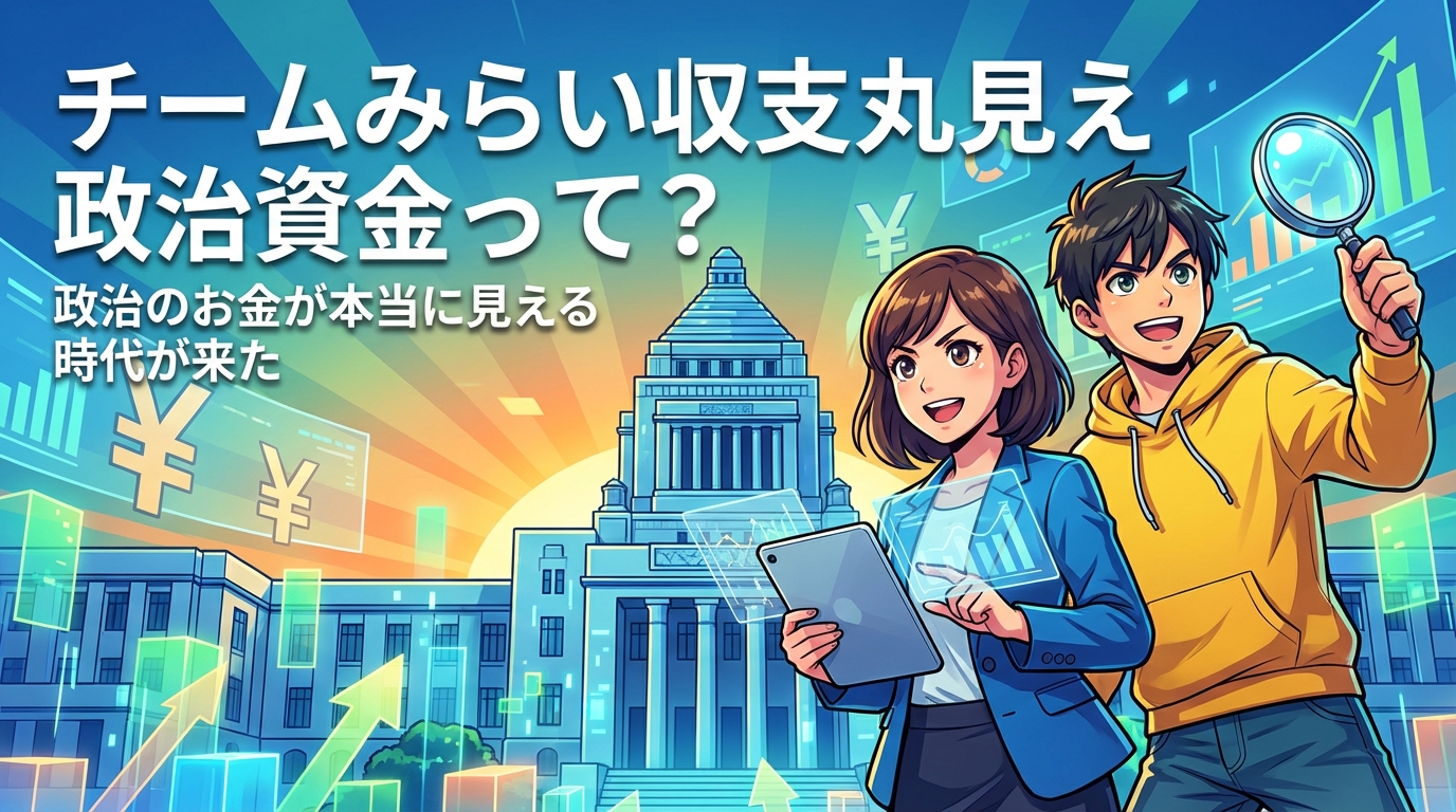 チームみらい収支丸見え政治資金って？政治のお金が本当に見える時代が来た