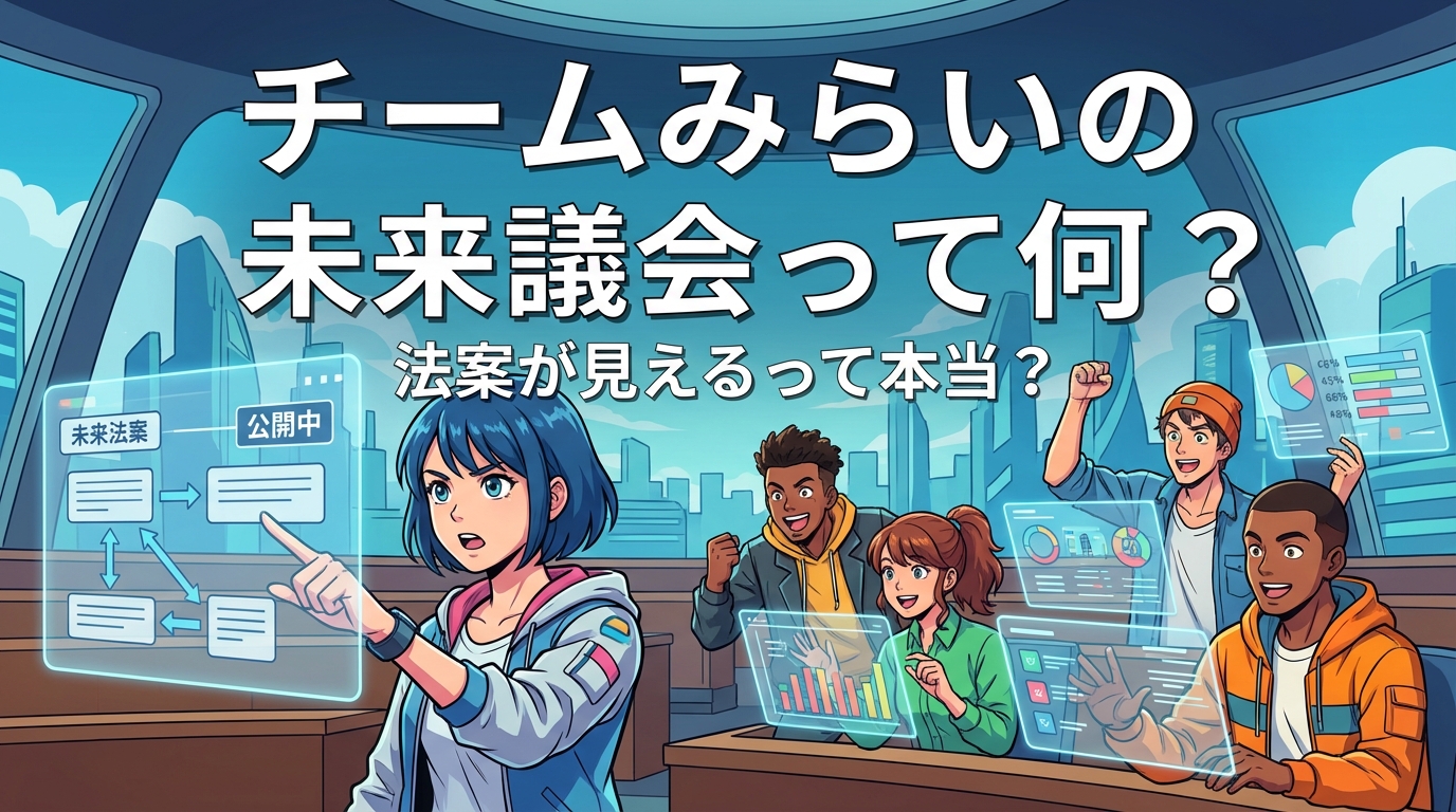 チームみらいの未来議会って何?法案が見えるって本当?