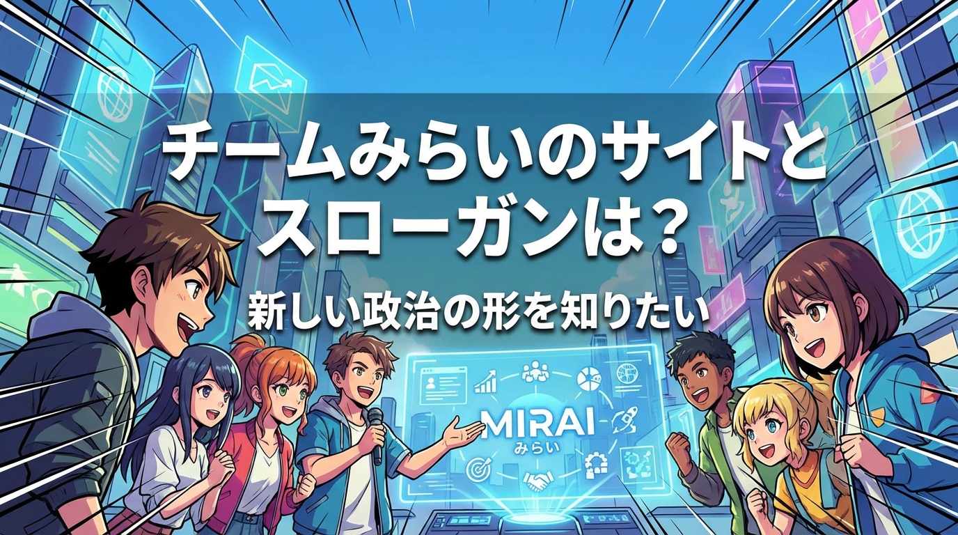 チームみらいのサイトとスローガンは？新しい政治の形を知りたい