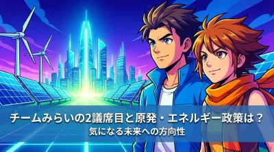 チームみらいの2議席目と原発・エネルギー政策は？気になる未来への方向性