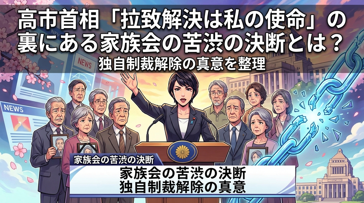 高市首相「拉致解決は私の使命」の裏にある家族会の苦渋の決断とは?独自制裁解除の真意を整理