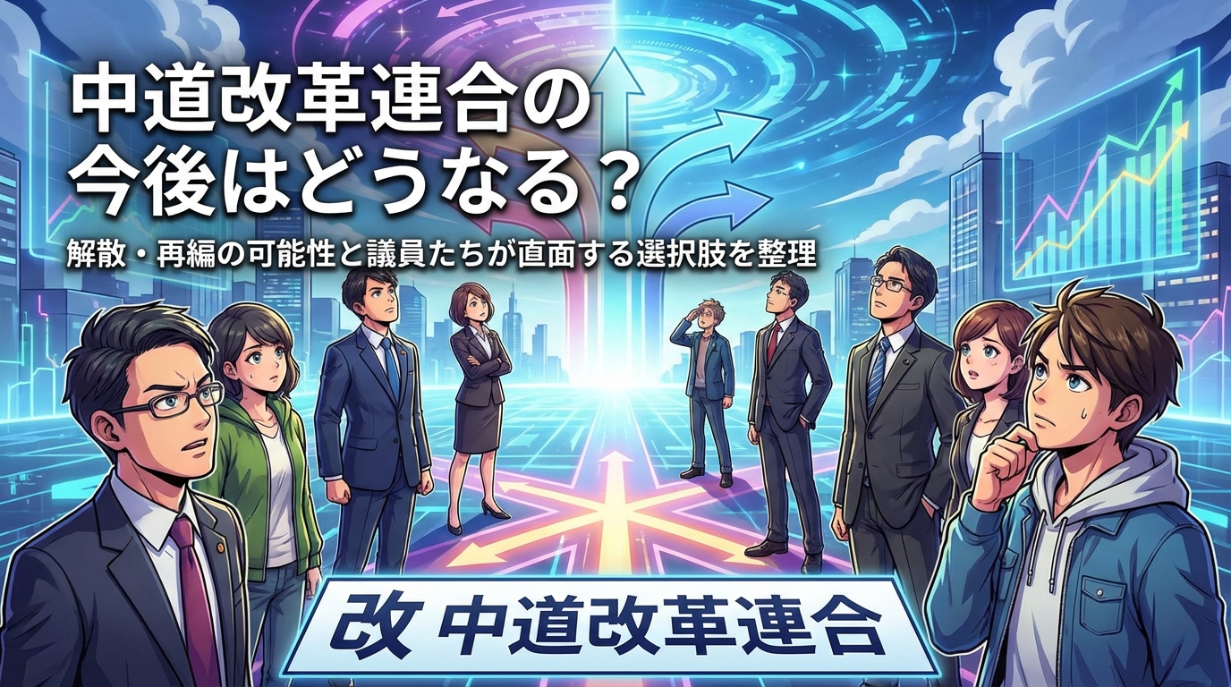 中道改革連合の今後はどうなる？解散・再編の可能性と議員たちが直面する選択肢を整理