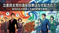 立憲民主党の造反投票はなぜ起きた？党内対立の背景と今後の影響を整理
