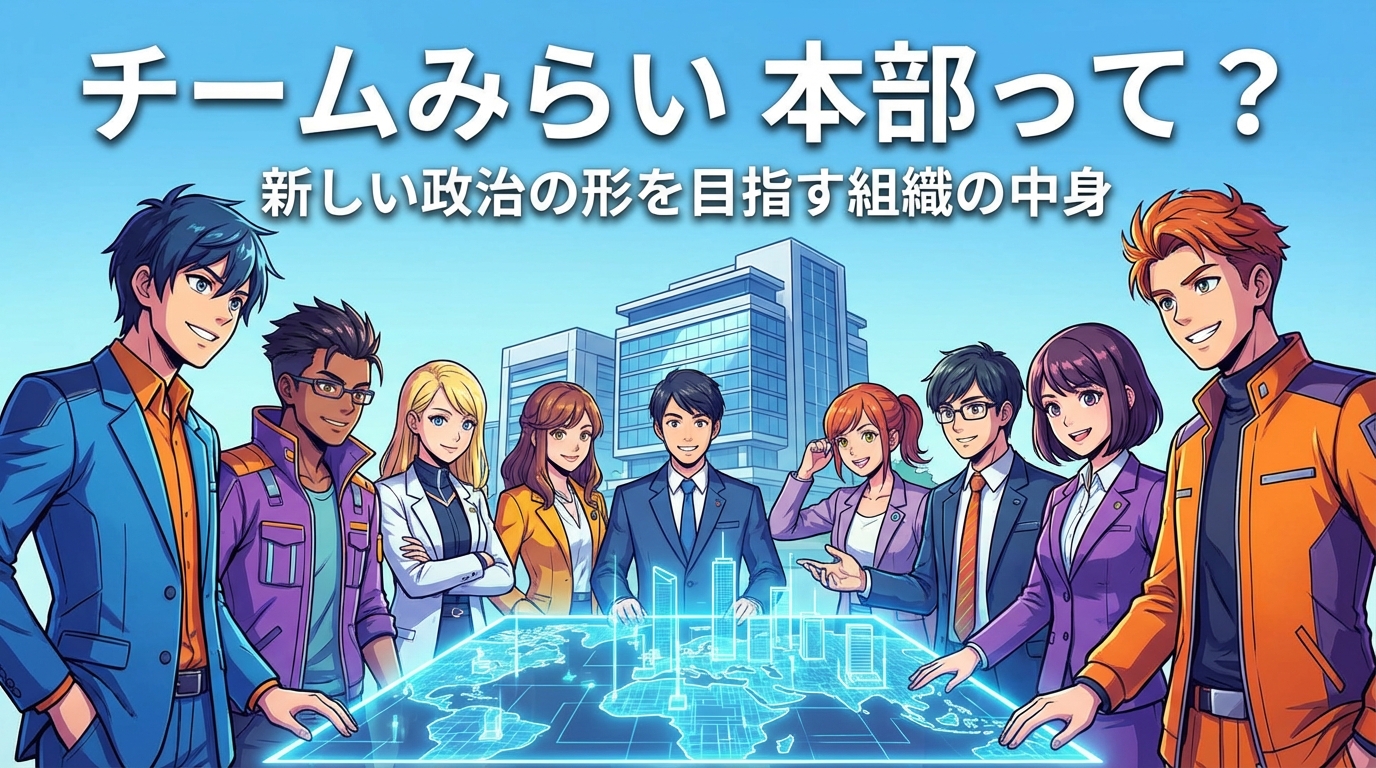 チームみらい 本部って?新しい政治の形を目指す組織の中身