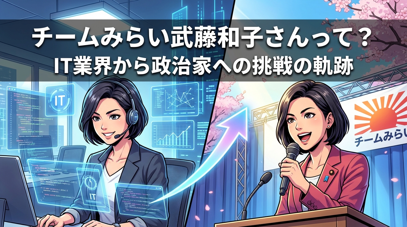 チームみらい武藤和子さんって?IT業界から政治家への挑戦の軌跡