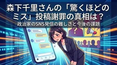 森下千里さんの「驚くほどのミス」投稿謝罪の真相は？政治家のSNS発信の難しさと今後の課題