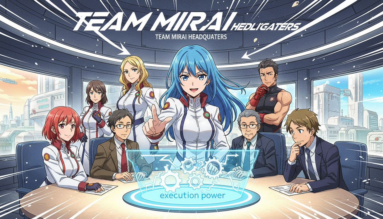 チームみらいの本部組織は「実行力」を重視した構造